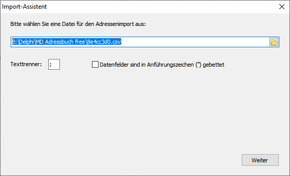 Import Assistent 1